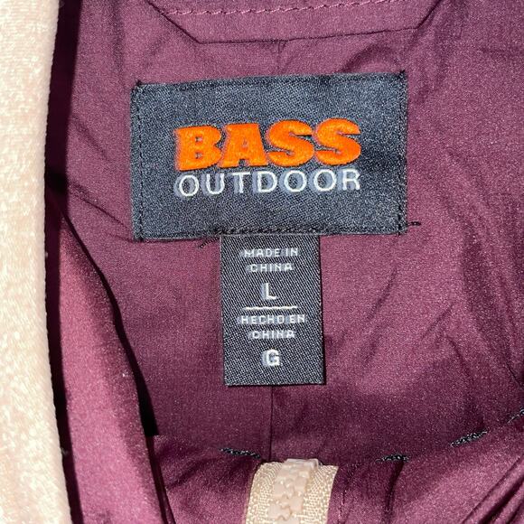 BASS OUTDOOR Women's Contrast Hood Sherpa Soft Pullover, tan Large - Picture 7 of 9